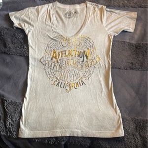 Affliction V Neck Short Sleeve Top